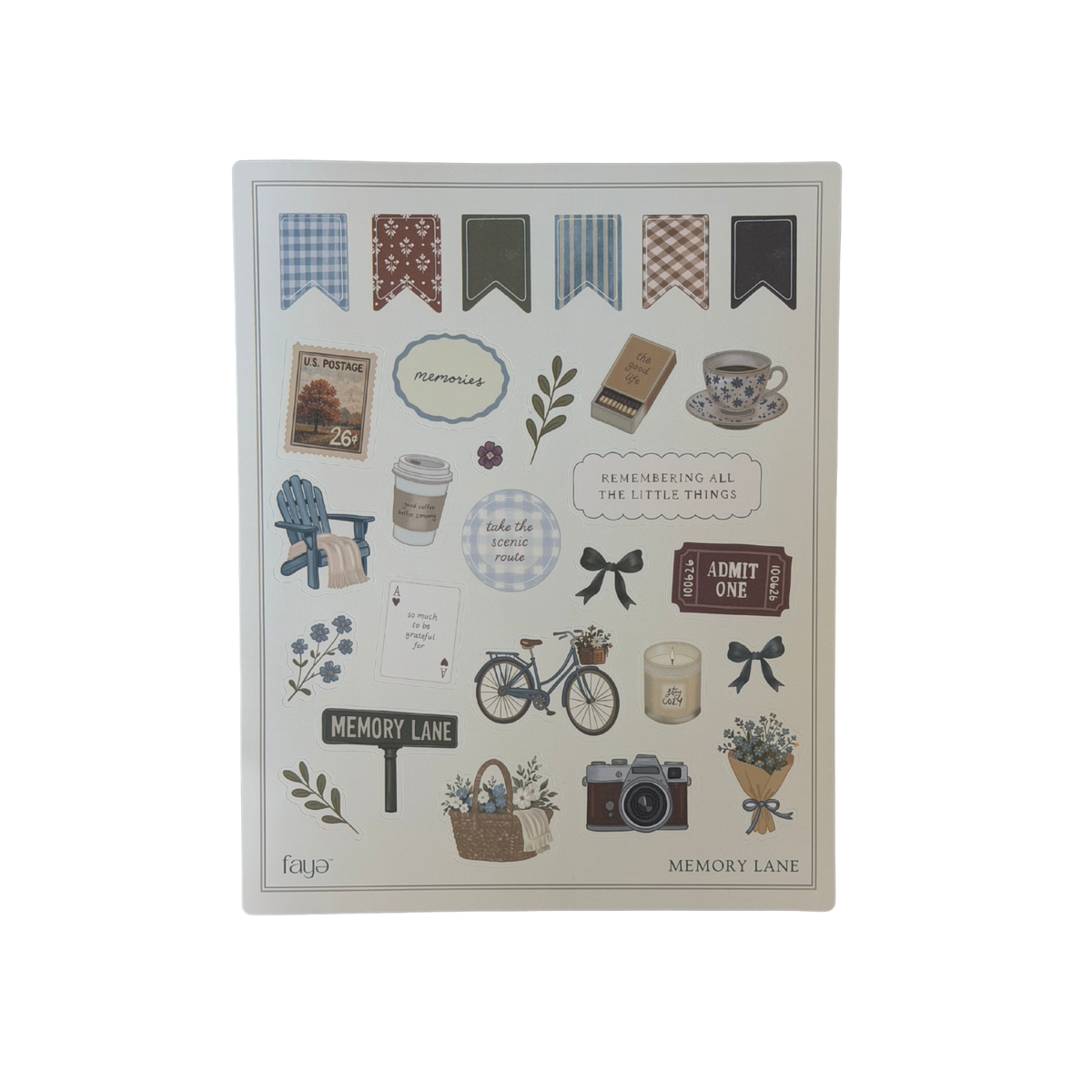 memory lane sticker sheet