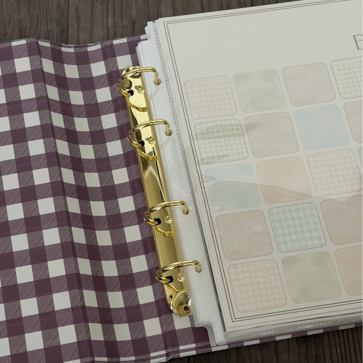 page protectors with cardstock + corner cutouts